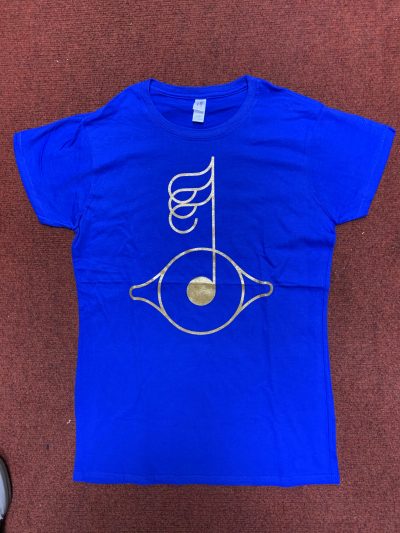 Official Björk T-Shirt - Biophilia Logo - Ladies - Blue